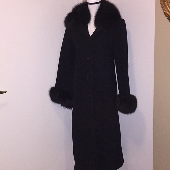 black lambswool coat